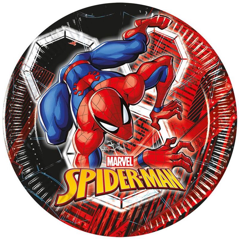 Πιάτα Μεσαία Spiderman World Of Web 20cm 8Τμχ (97314)