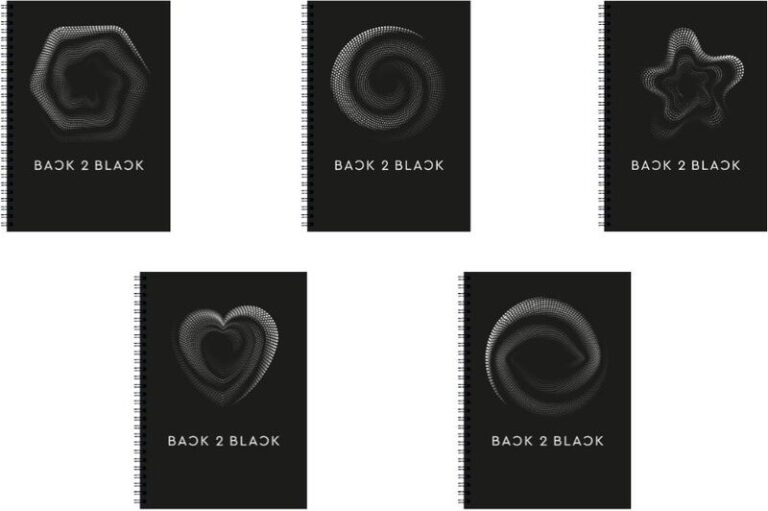 Τετράδιο Back 2 Black Σπιράλ 17X24 2 Θέσεων 60 Φύλλων-5 Σχέδια-1Τμχ (32085)