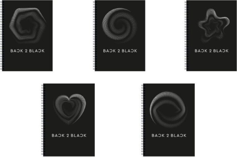 Τετράδιο Back 2 Black Σπιράλ Α4 4 Θέσεων 120 Φύλλων-5 Σχέδια-1Τμχ (32092)