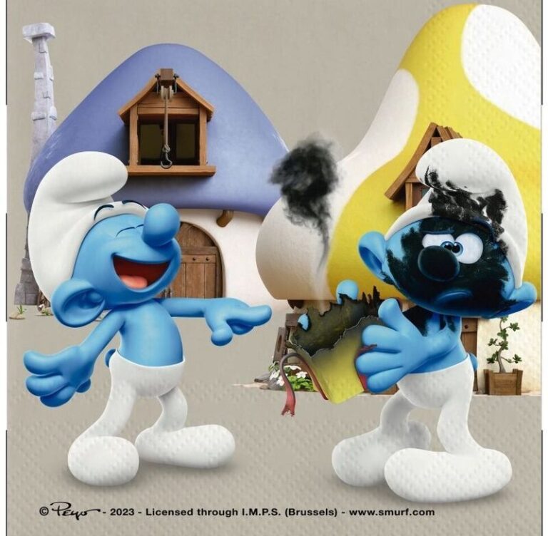Χαρτοπετσέτες 33x33 Smurfs 20Τμχ (B810400)